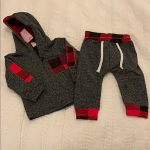 Buffalo plaid set